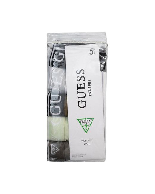 Guess Gray Cotton Stretch Boxer Trunks Multipack 5 Pack