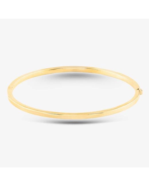 T.H.Baker Metallic 9Ct Plain Oval Hinged Bangle Bn375