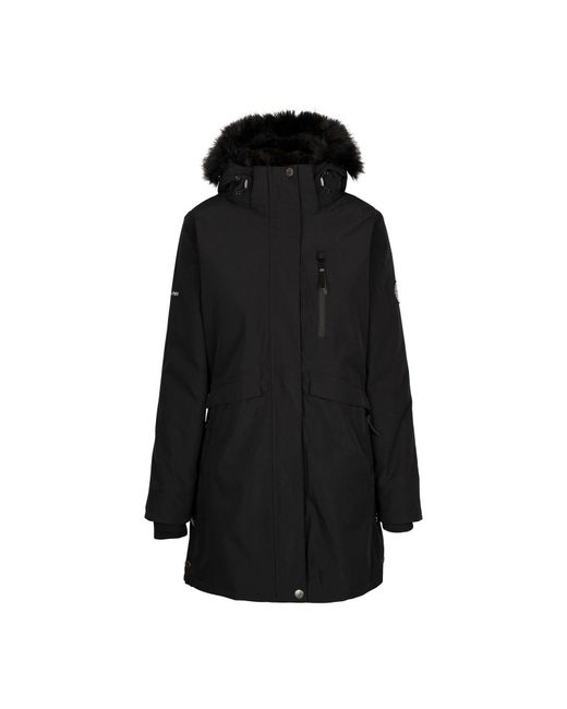 Trespass Black Waterproof Jacket Zambel Polyester