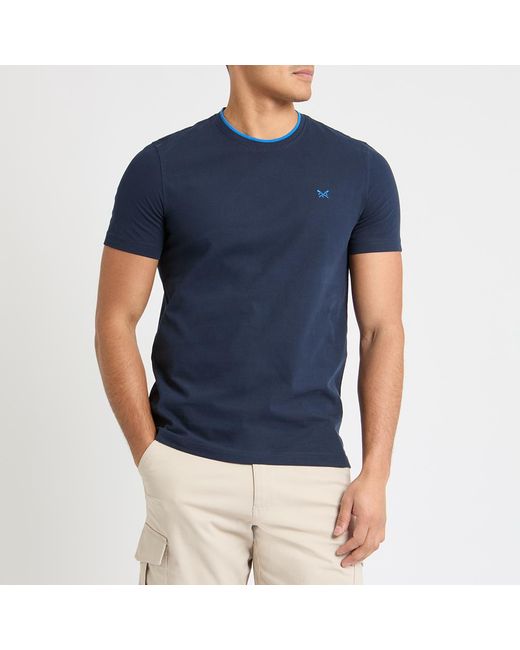 Crew Blue Tipped Cotton T-Shirt