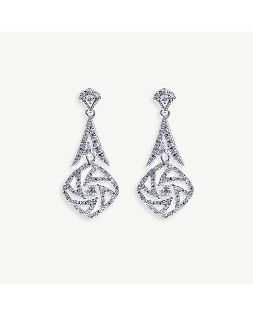 Ivory & Co. Blue Rockefeller Crystal Drop Earrings