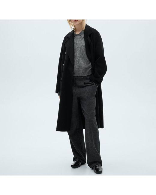 Mango Black Picarol Coat