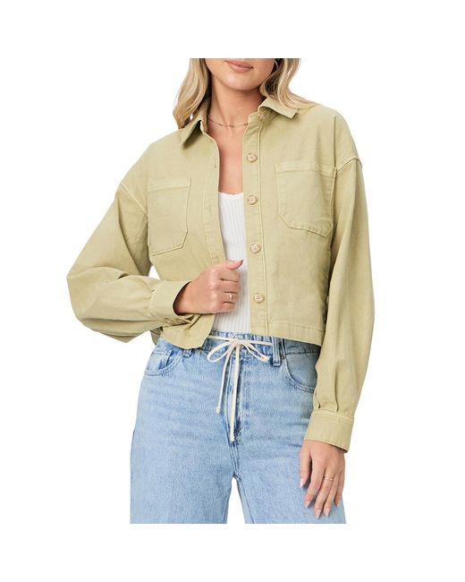 PAIGE Natural Denim Connor Cotton Blend Shacket
