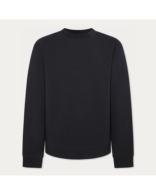 Hackett Blue Embossed Cotton Blend Sweatshirt