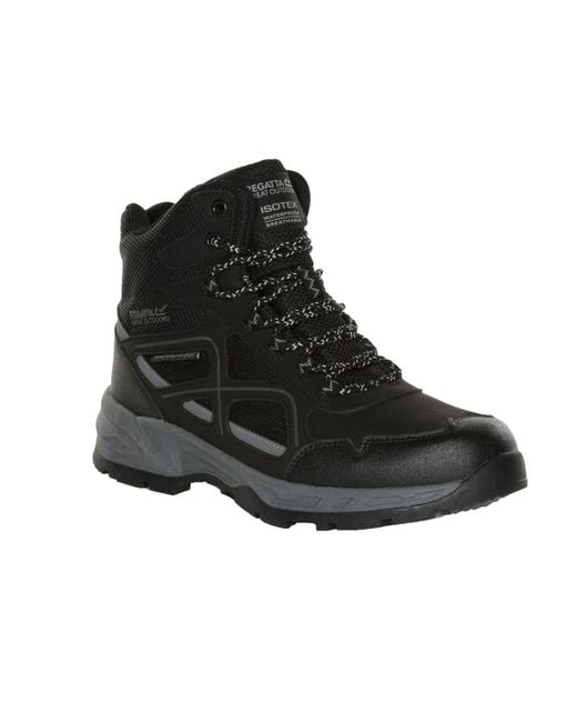 Regatta Black Walking Boots Vendeavour Polyurathane/Granite