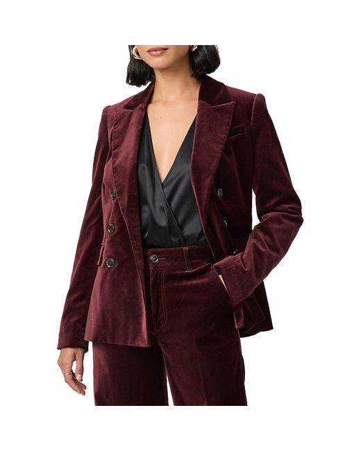 PAIGE Red Burgandy Malbec Double Breasted Blazer