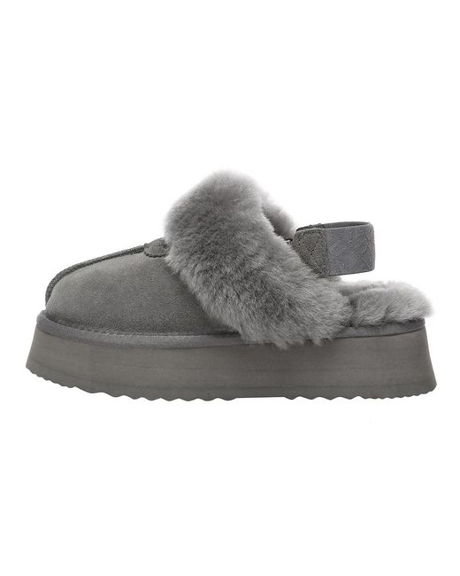 EVER AU Gray Wagtail Platform Slippers