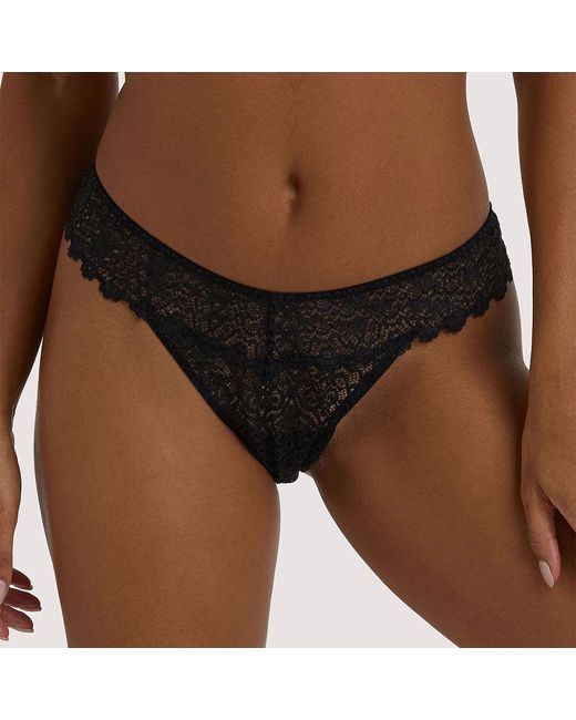 Wolf & Whistle Brown Ariana Lace Brief