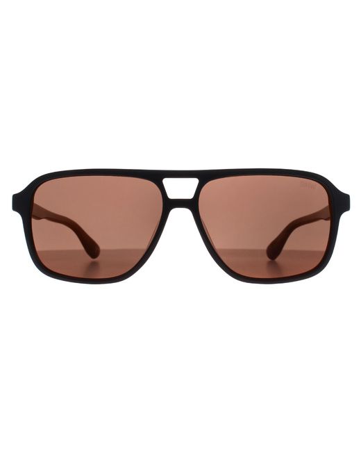 BMW Brown Aviator Mirrored Bw0039 Sunglasses