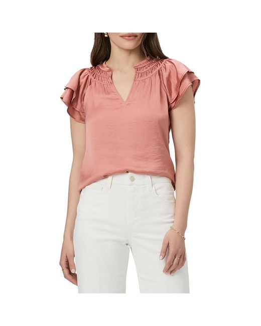 PAIGE Red Dusty Moriah Blouse