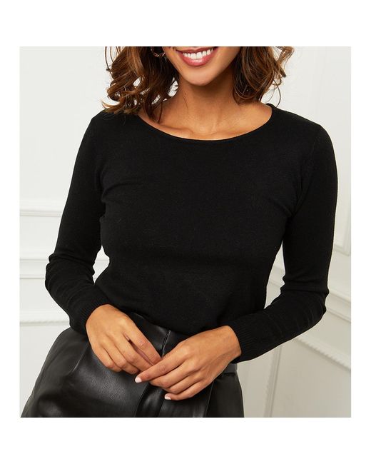 Sofiacashmere Black Cashmere Blend Jumper