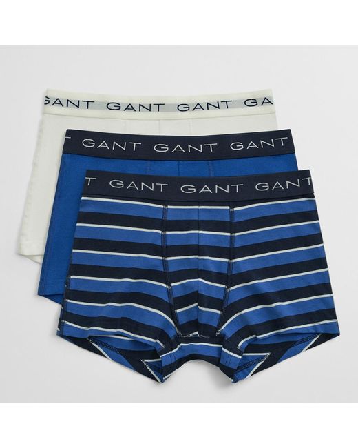Gant Blue Stripe 3 Pack Trunks