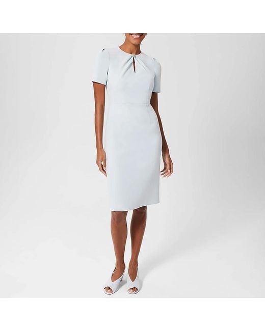 Hobbs White Gabrielle Shift Dress