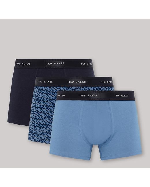 Ted Baker Blue Bay/Cornet 3-Pack Trunks