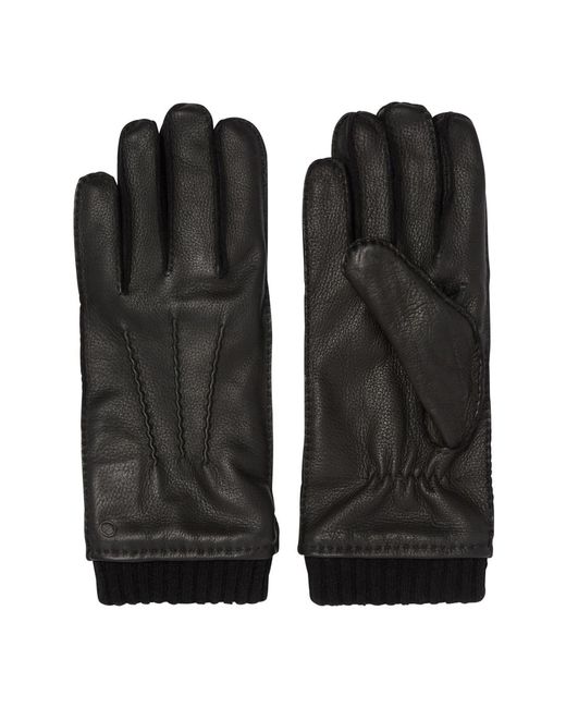 Oliver Sweeney Black Faversham Deer Leather Gloves
