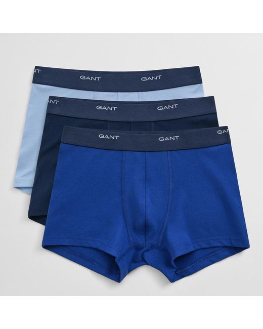 Gant Blue 3-Pack Boxer Trunks