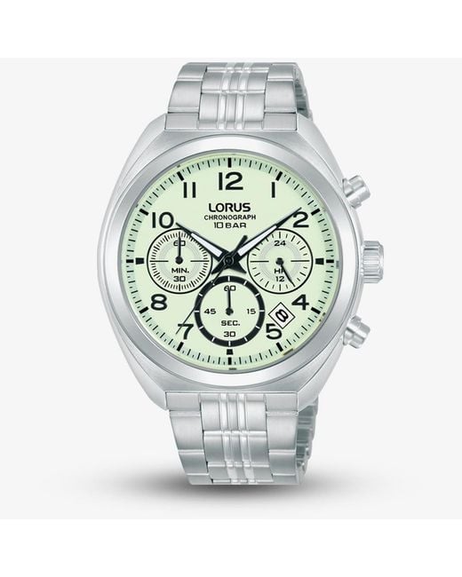 Lorus Metallic Chronograph Luminous Dial Watch Rt393Kx9