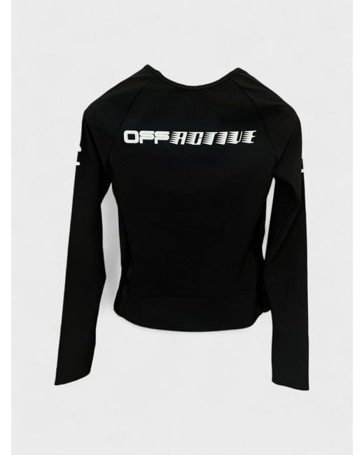 Off-White c/o Virgil Abloh Black Logo Print Performance Top