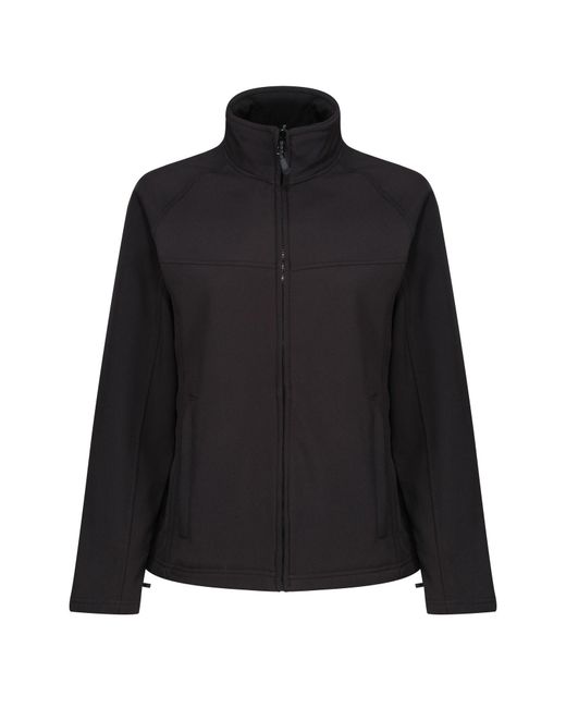 Regatta Black Ladies Uproar Softshell Wind Resistant Jacket All