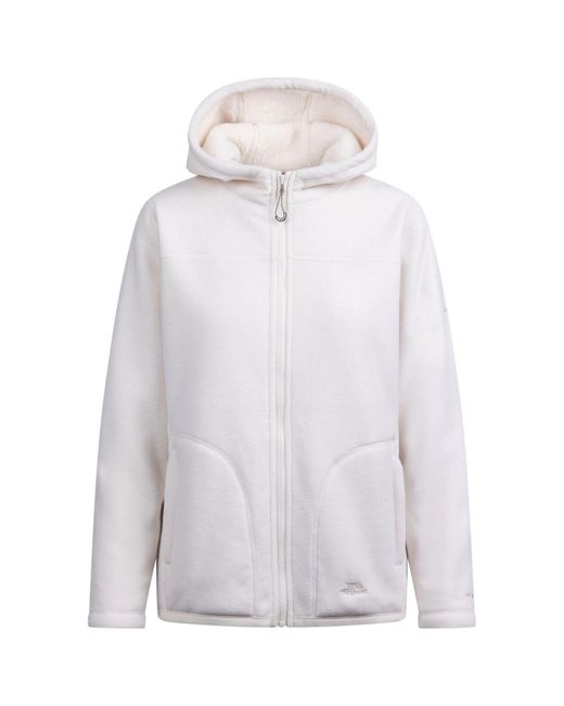 Trespass White Fleece Jacket Backstay Polyester Ghost