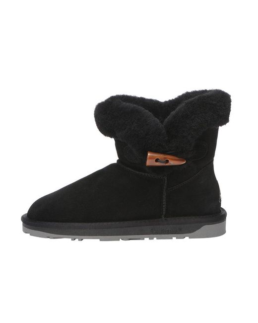 EVER AU Black Robin Button Mini Boots