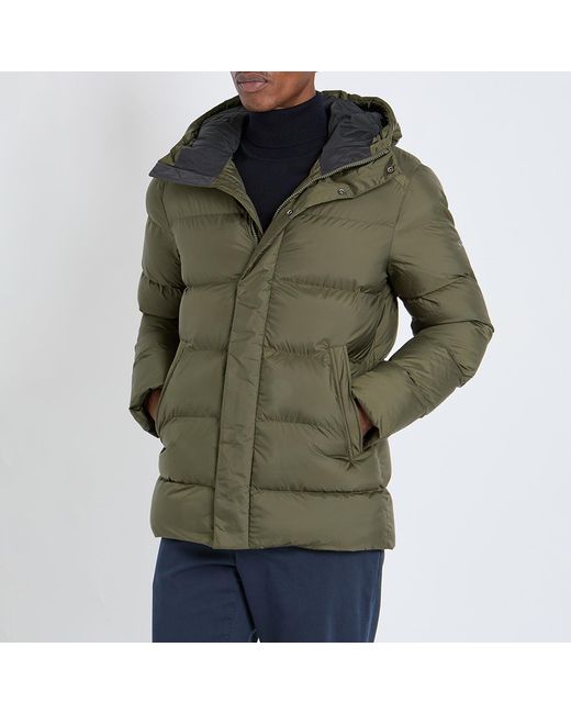 J.Lindeberg Green Khaki Padded Hooded Classic Jacket