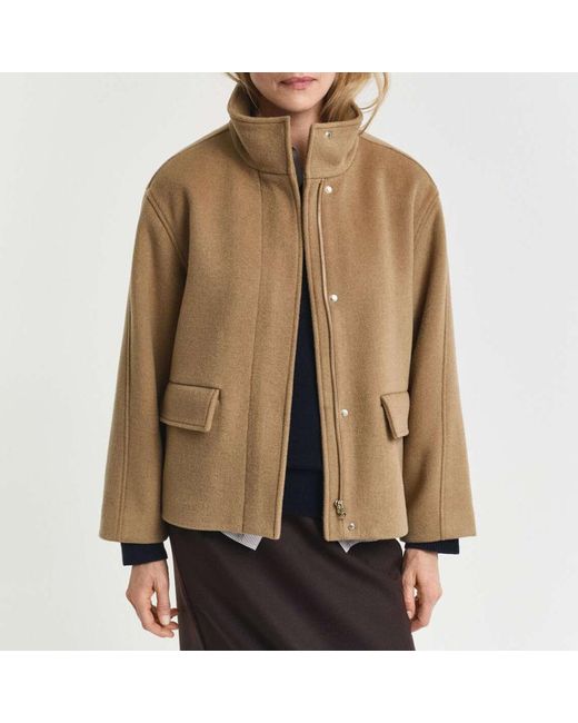 Gant Brown Short Wool Jacket