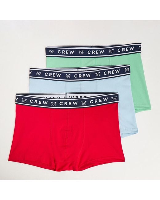 Crew Red 3 Pack Boxers