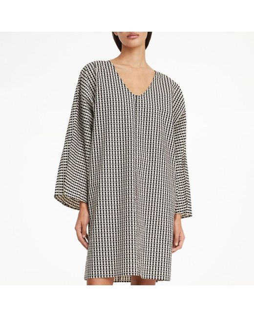 By Malene Birger Gray Ceila Monogram Mini Dress