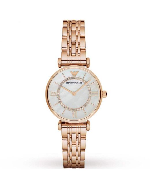 Emporio Armani Ar1909 Ladies Watch T-Bar Gianni Rose in Metallic | Lyst UK