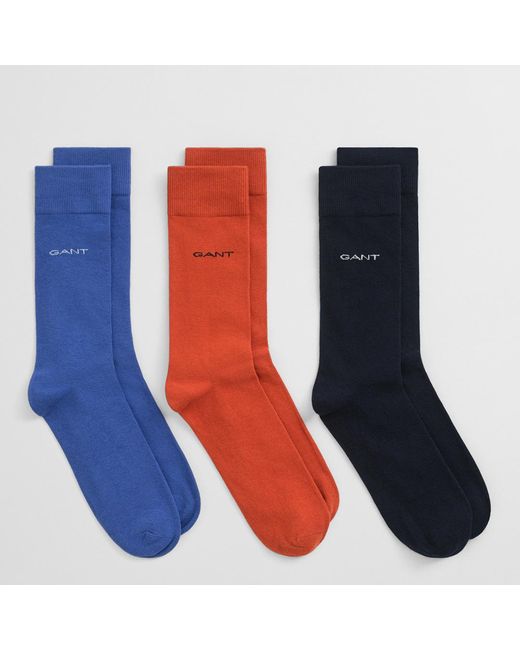 Gant Blue Multi Soft Cotton Socks 3-Pack