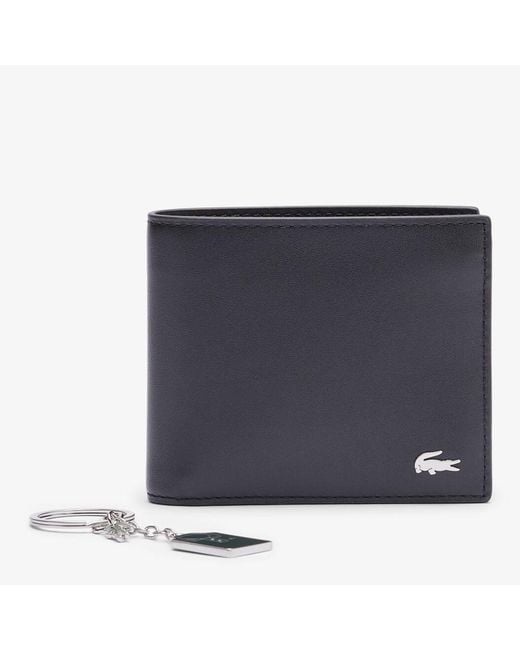 Lacoste Blue Embossed Leather Wallet