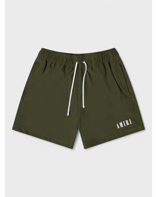 Amiri Green Core Logo Swim Trunk