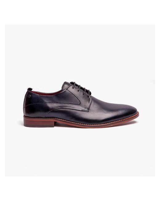 Base London Blue Script Derby Shoes