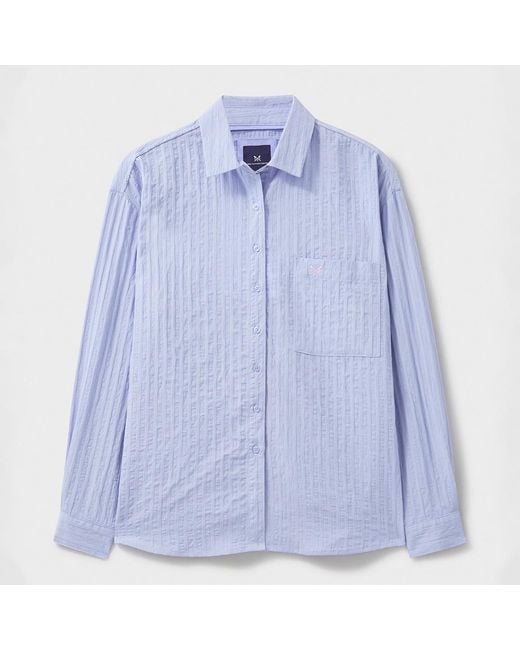 Crew Blue Stripe Textured Shirt