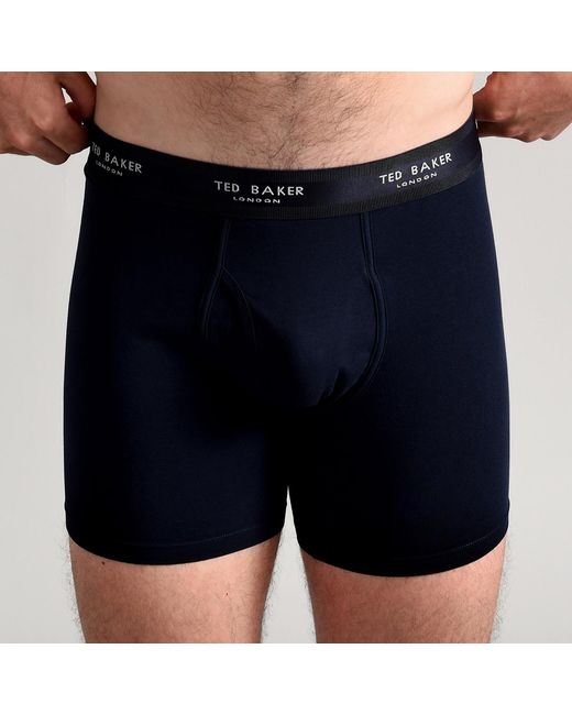 Ted Baker Blue 3-Pack Cotton Boxer Briefs