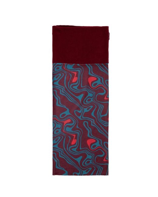 Trespass Red Neck Warmer Rindell Polyester Dark Cherry Print
