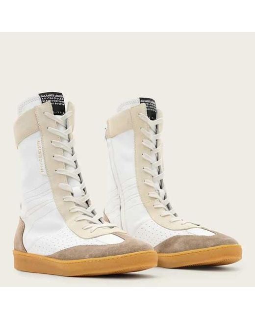 AllSaints White Off Louise High Top Trainers