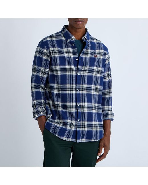 Crew Blue Berwick Flannel Check Shirt