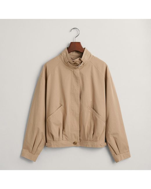 Gant Natural Camel Cropped Harrington Jacket