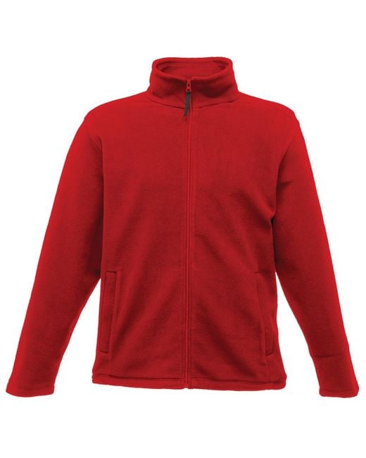 Regatta Red Plain Micro Fleece Full Zip Jacket (Layer Lite) Classic