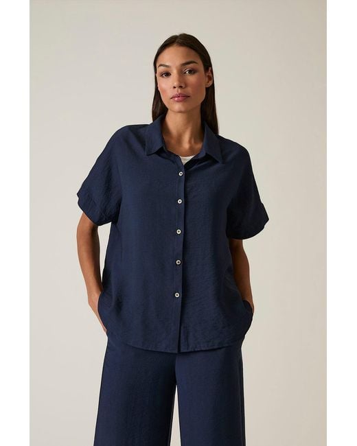 James Lakeland Blue Button-Down Top