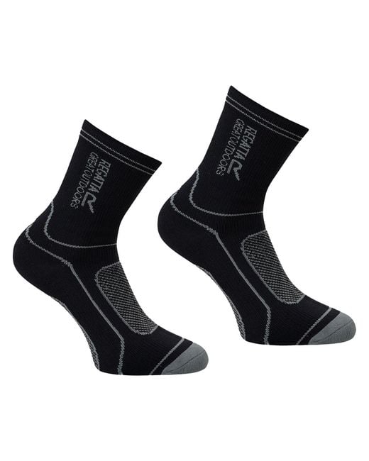 Regatta Black Crew Socks Mixed/Granite