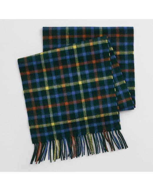 Gant Green Wool Checked Scarf