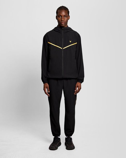 Lyle & Scott Black Stripe Cuffed Joggers for men