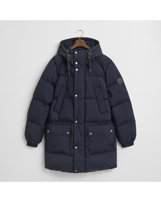 Gant Blue Down Puffer Parka Coat