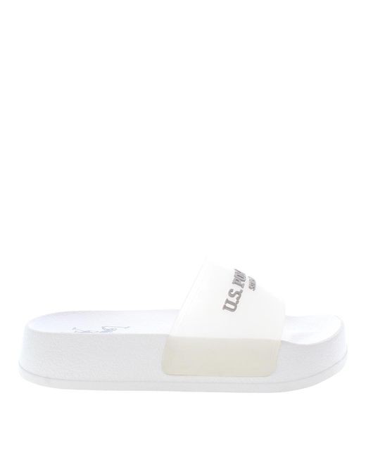 U.S. POLO ASSN. White Amami Slider
