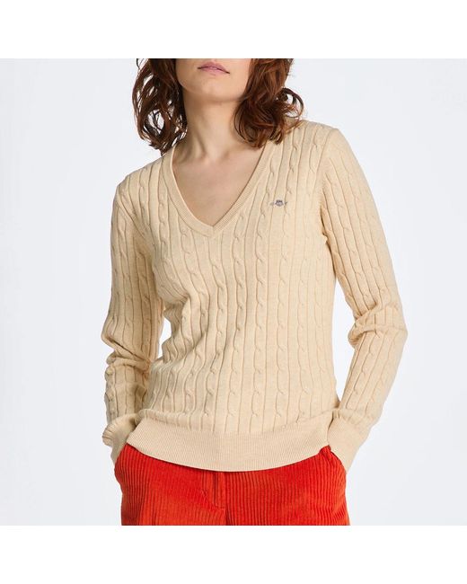 Gant Natural Cable Knit Jumper