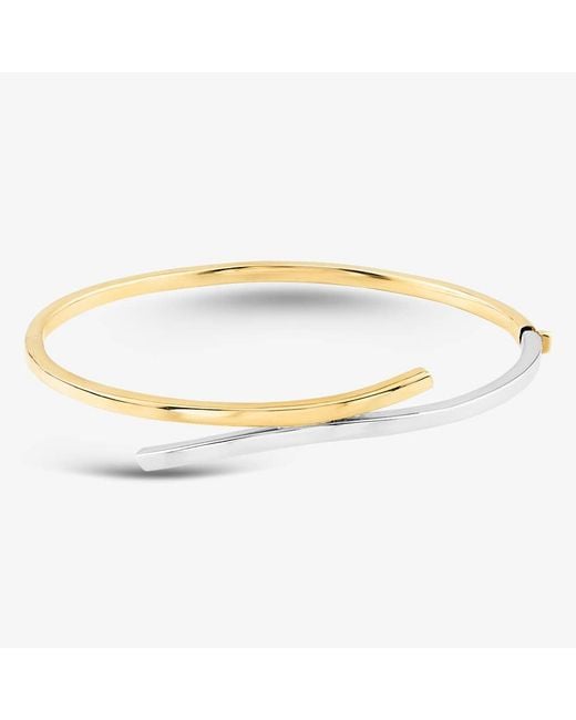 T.H.Baker Metallic 9Ct Two Colour Crossover Bangle Bn488