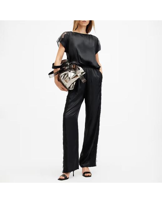 AllSaints Black Mari Jumpsuit